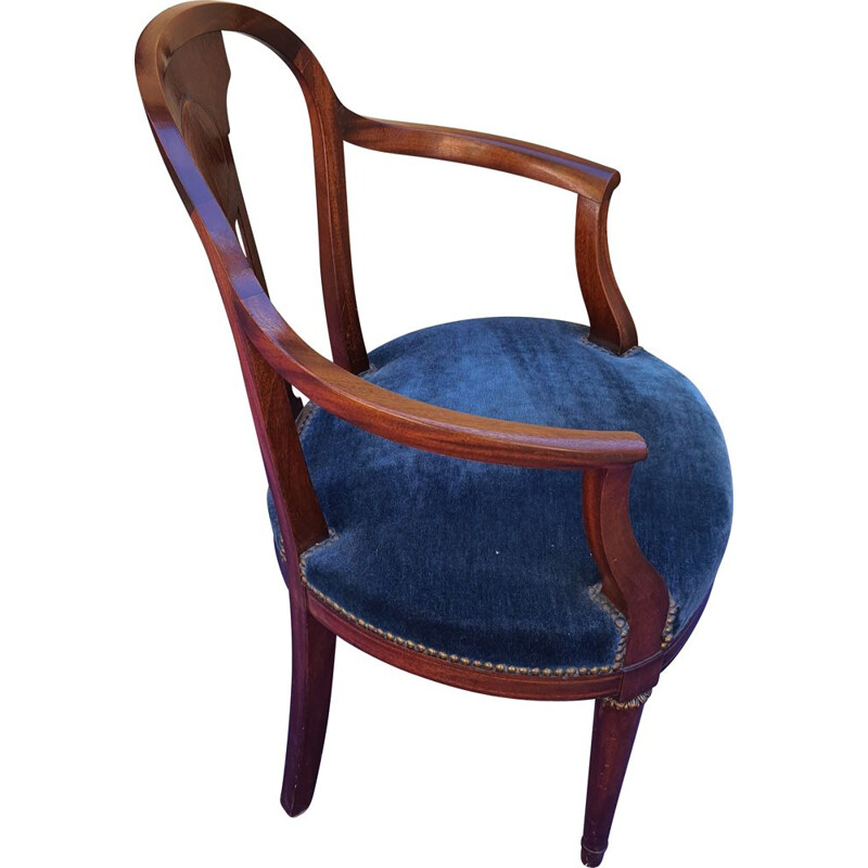 Vintage art deco mahogany armchair