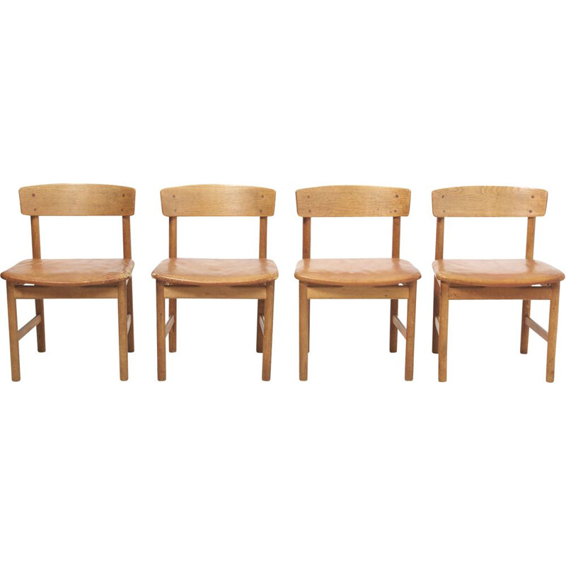 Set of 4 vintage Dining Chairs Model 236 by Børge Mogensen for Fredericia, Denmark - 1950s