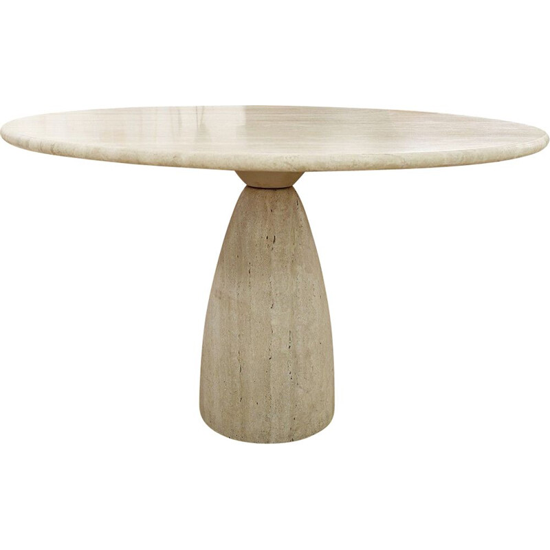 Vintage dining table in travertine by Peter Draenert For Draenert, Germany 1970