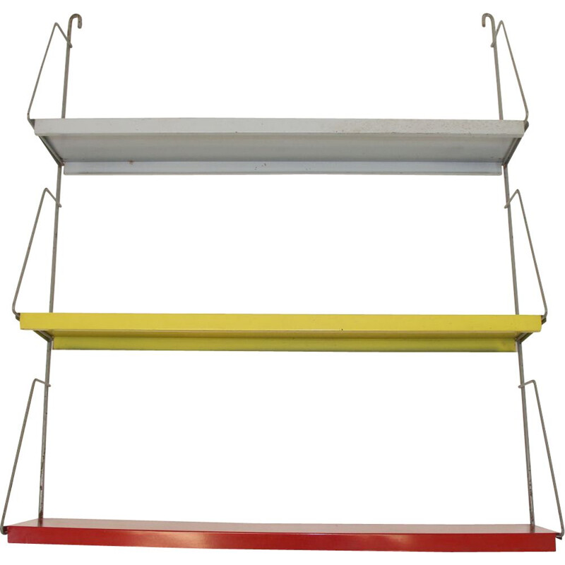 Vintage Tomado wall rack yellow gray red