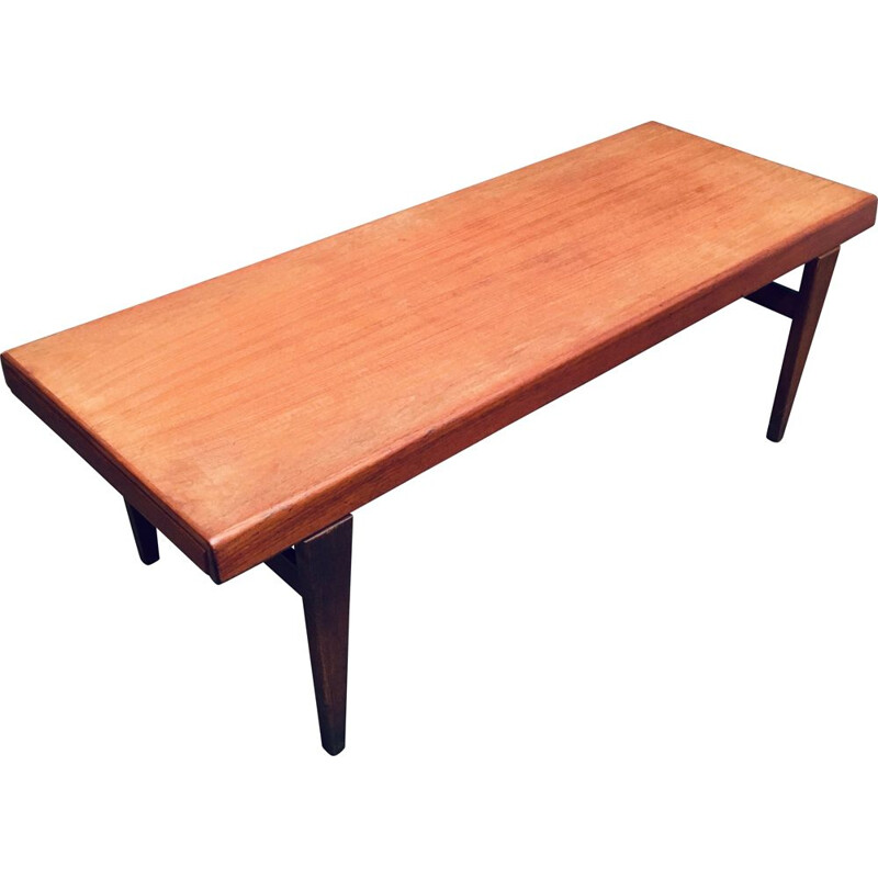 Vintage teak coffee table Johannes Andersen scandinavian 1950