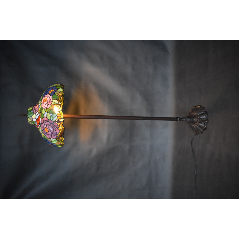 Vintage floor lamp with a butterfly Tiffany