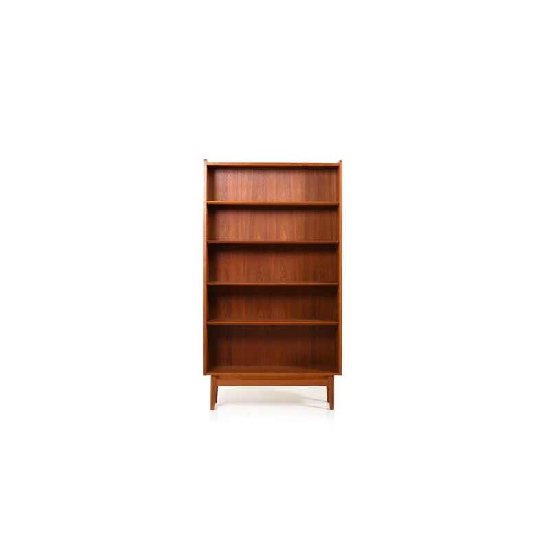 Vintage Conical Bookshelf  Bookcase in Teak by Johannes Sorth Danish 1950s