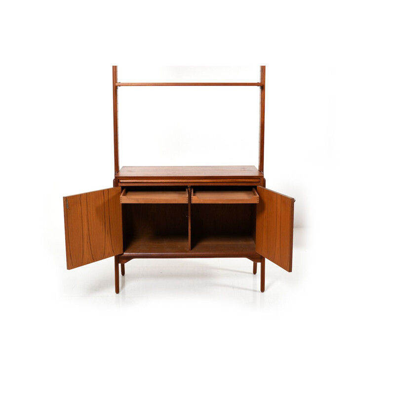 Vintage shelving system Teak by Erik Buch, Denmark 1950