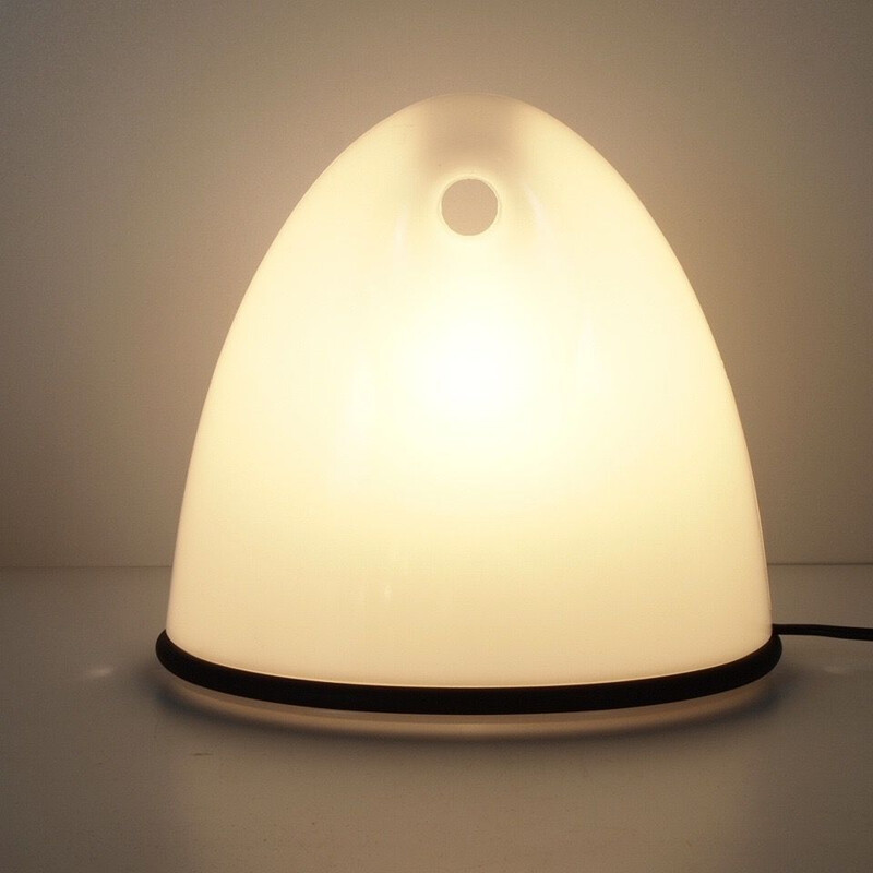 Ein Paar Vintage-Lampen aus weißem Kunststoff von Bruno Gecchelin für Guzzini, 1980