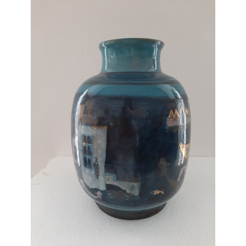 Vintage ceramic Vase by Charles and Hèléne IMBERT 1920