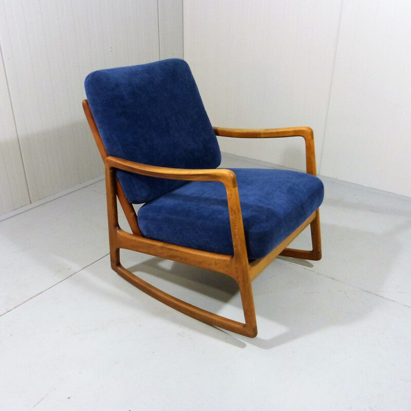 Vintage Rocking chair model 120 by Ole Wanscher for France & Daverkosen, Denmark 1950