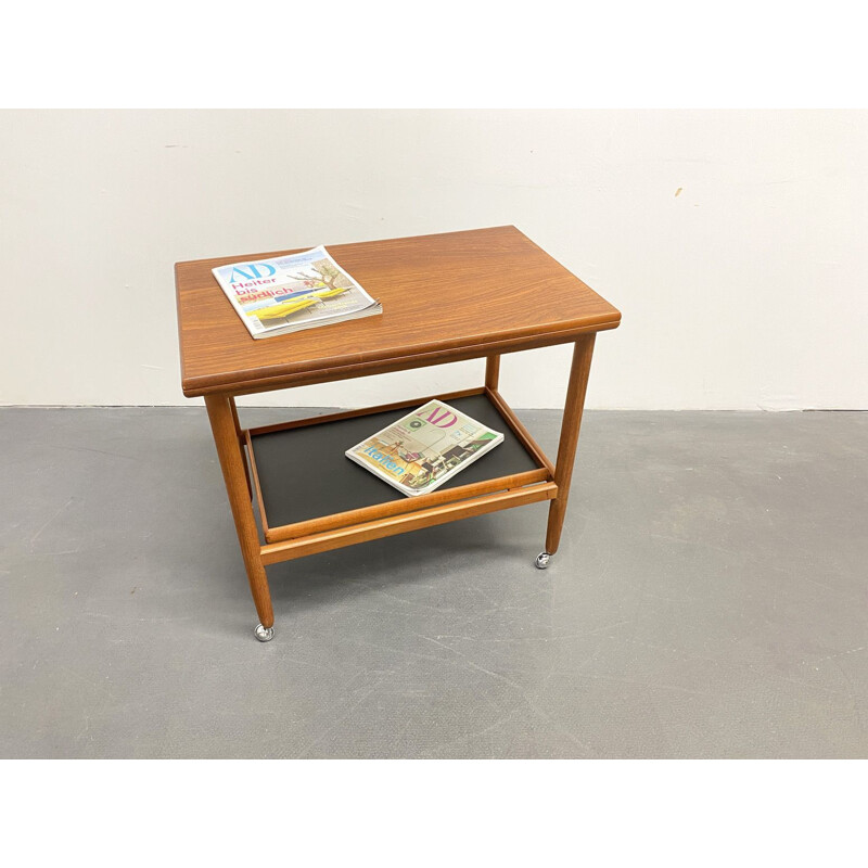 Mid Century folding Serving Trolley Teak Wood by Arrebo Moebler, Denmark, 1960s