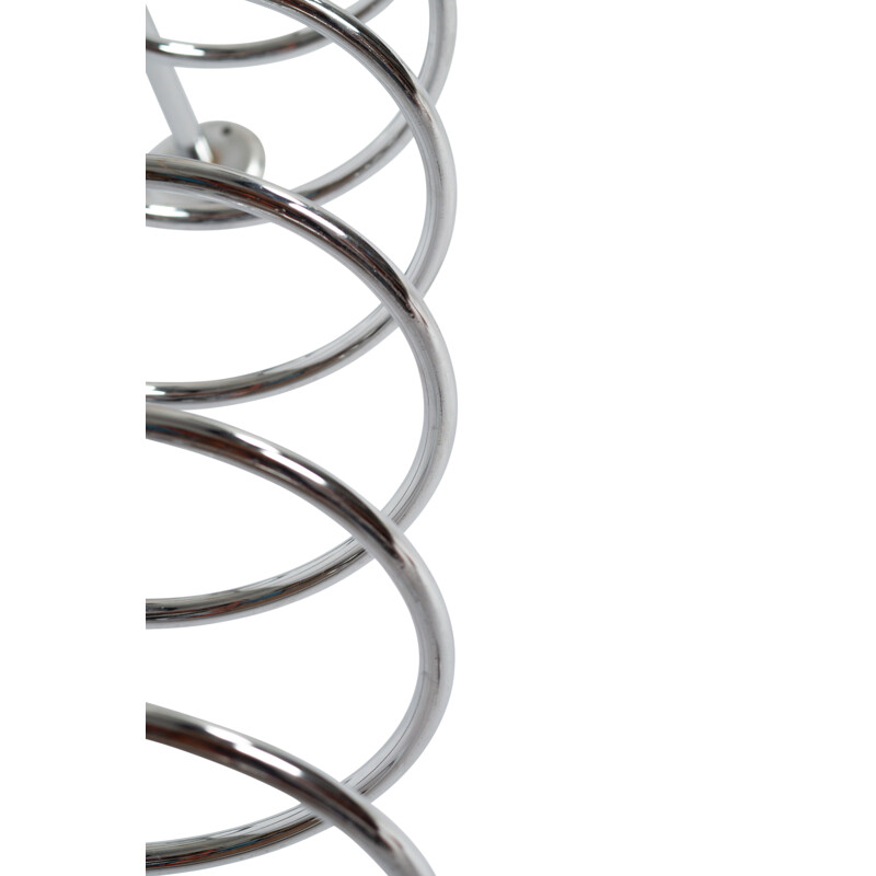 Vintage Chromed spiral coat rack, extra large.