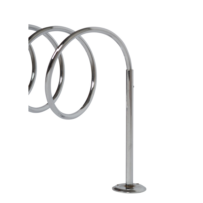 Vintage Chromed spiral coat rack, extra large.