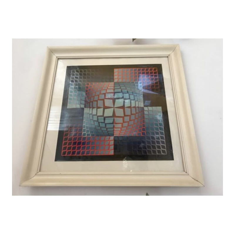 Lithographie Vintage de Vasarely  1970