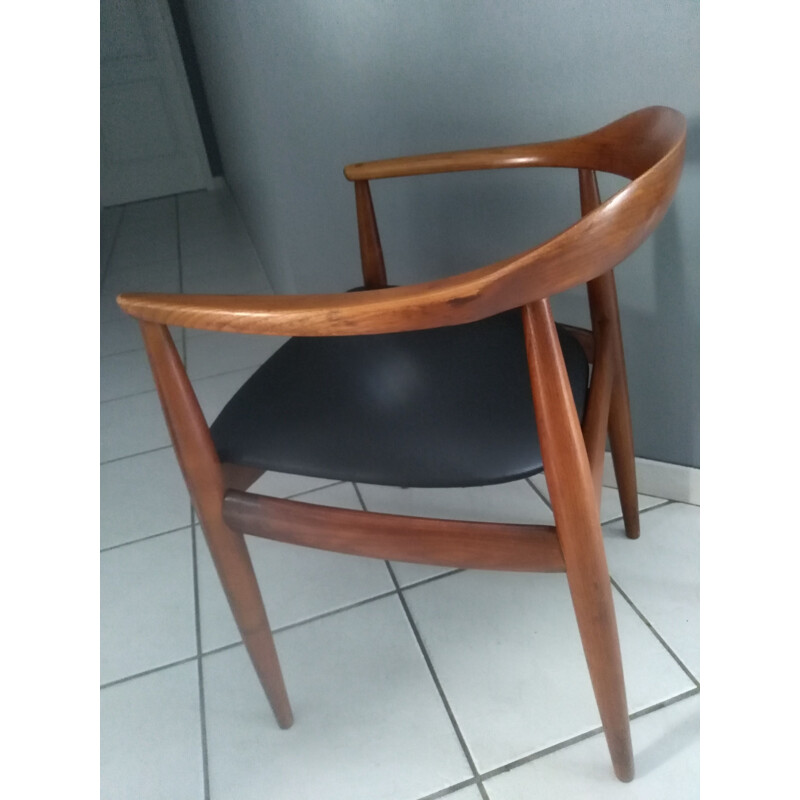 Vintage teak armchair by IllUM Wikkelso for Danish Niels Eilersen 1960