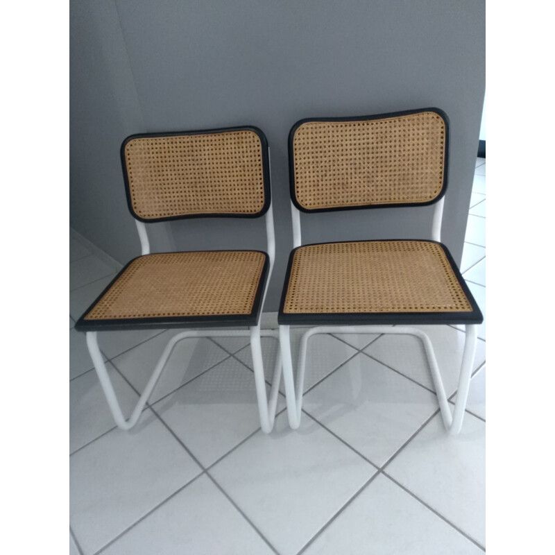 Suite of 4 Vintage Chairs Cesca B32 by Marcel Breuer 1990