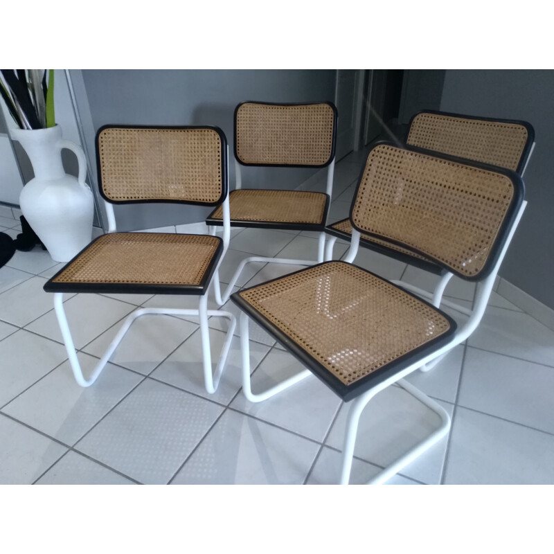 Suite of 4 Vintage Chairs Cesca B32 by Marcel Breuer 1990