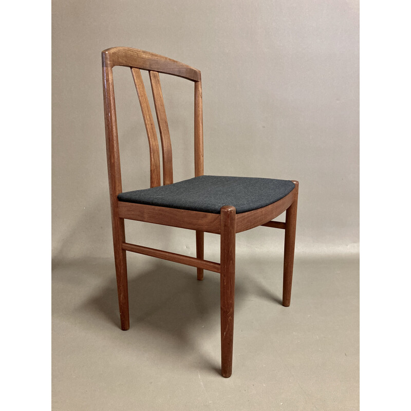 Set of 4 vintage teak chairs stamped Johansson Sweden 1950