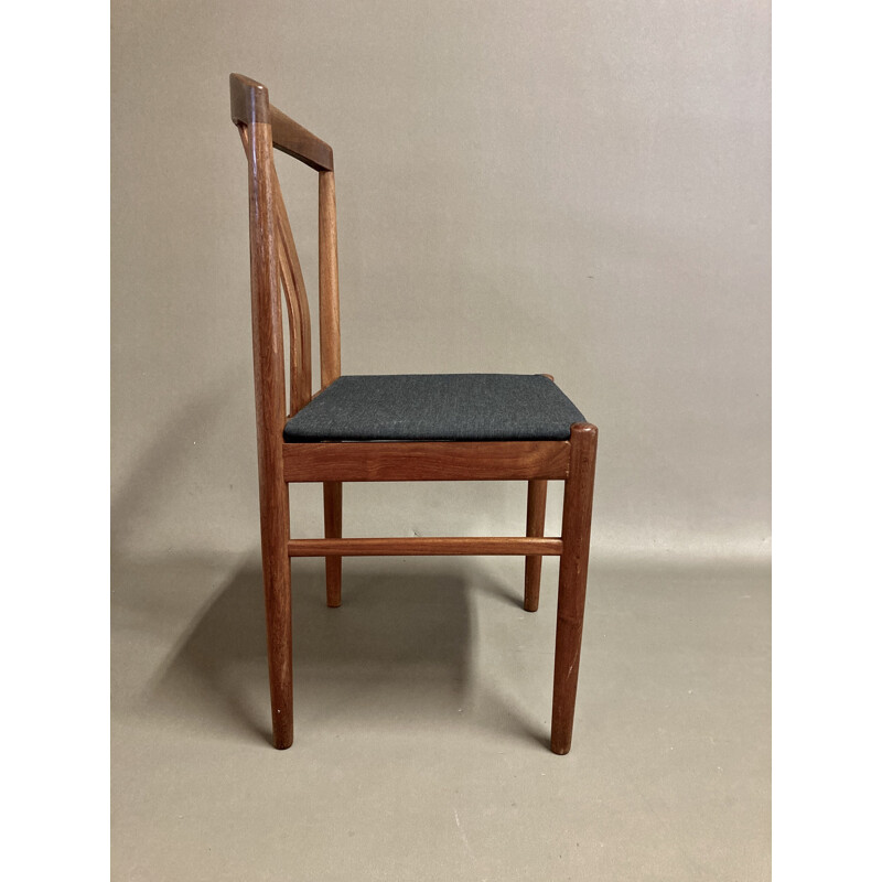 Set of 4 vintage teak chairs stamped Johansson Sweden 1950