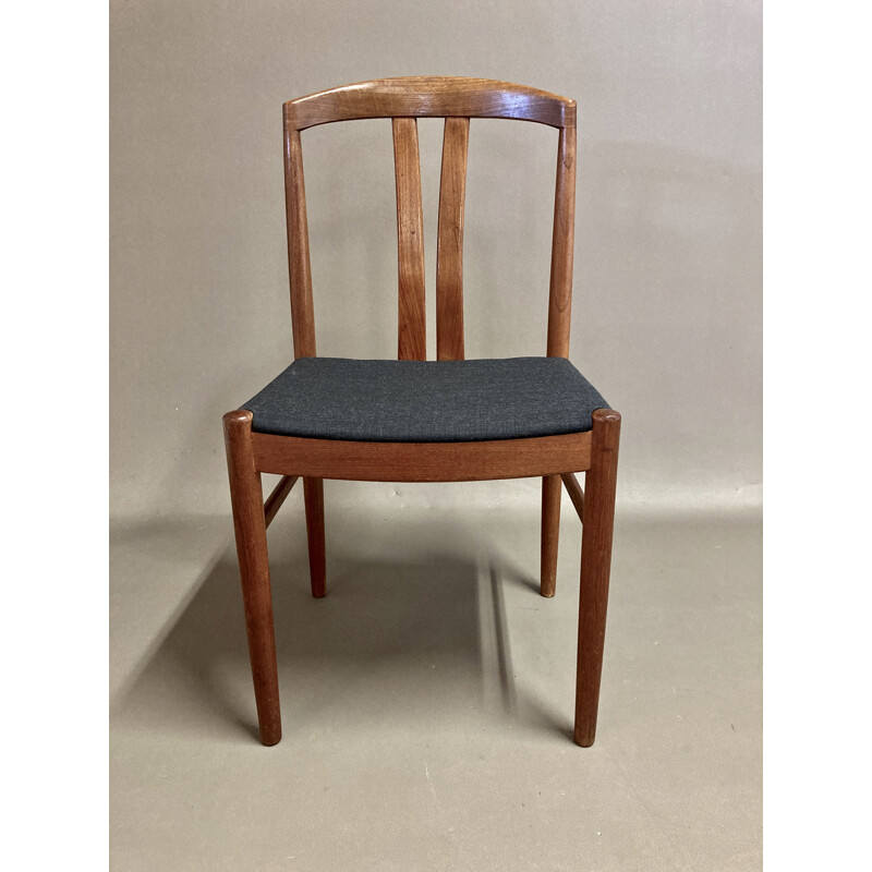 Set of 4 vintage teak chairs stamped Johansson Sweden 1950