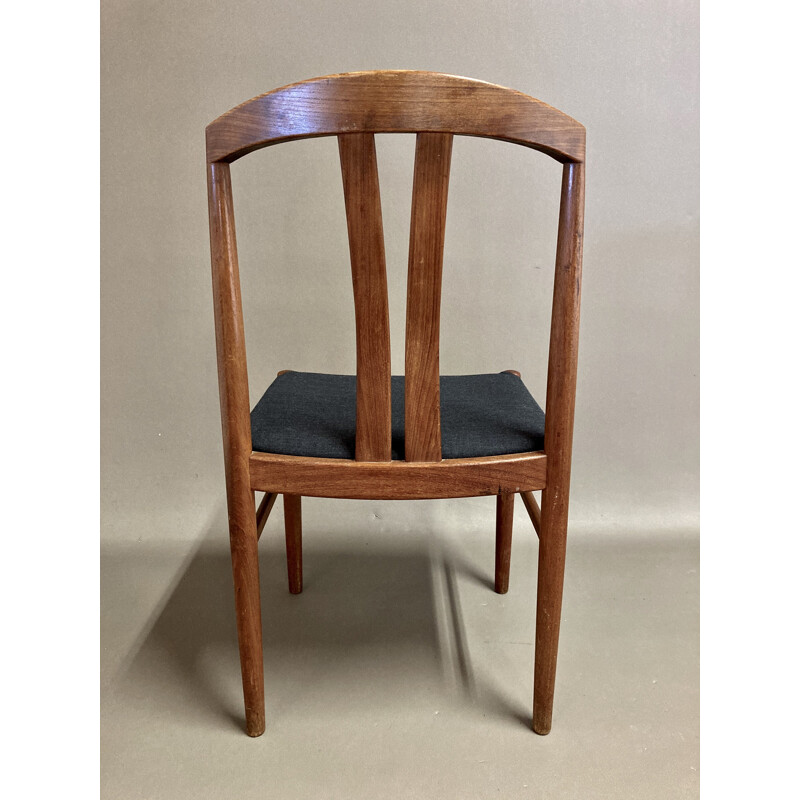 Set of 4 vintage teak chairs stamped Johansson Sweden 1950