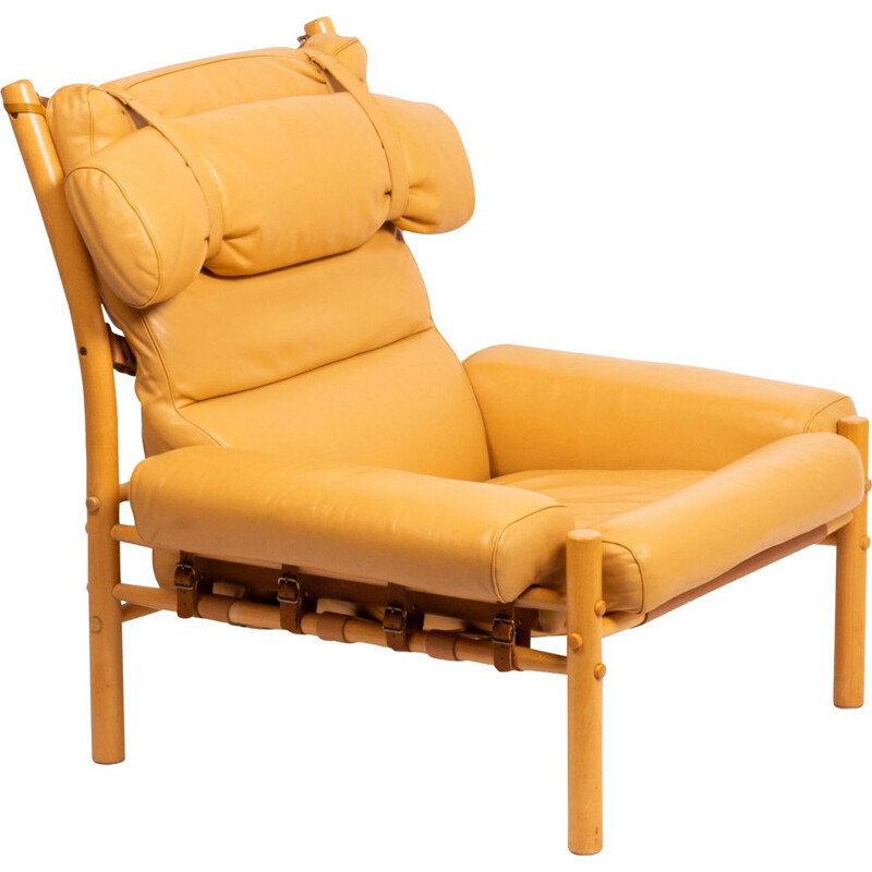 Fauteuil lounge vintage de Norell Möbel AB Arne Norell Inca 1968