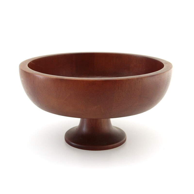 Vintage Teak centerpiece cup Italian 1960s