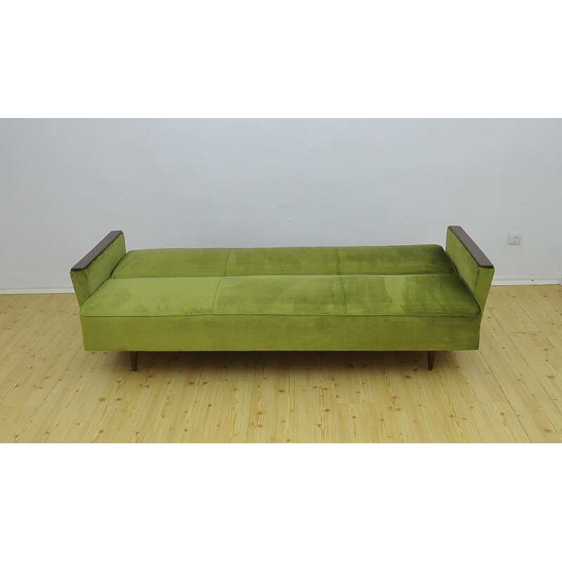 Mid-century velvet sofa daybed, 1960s