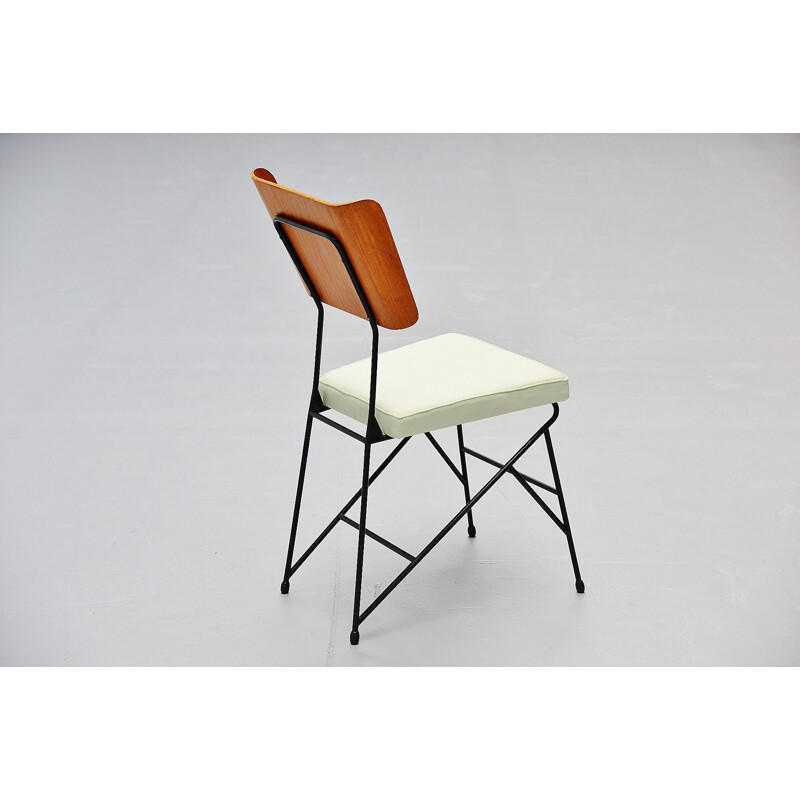 4 Vintage Carlo Ratti dining chairs for Legni Curva Italy 1950