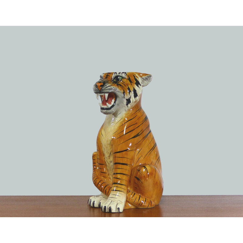 Vintage Umbrella jar tiger 1970 