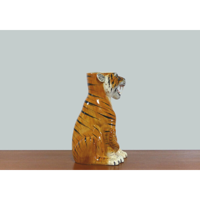 Vintage Umbrella jar tiger 1970 