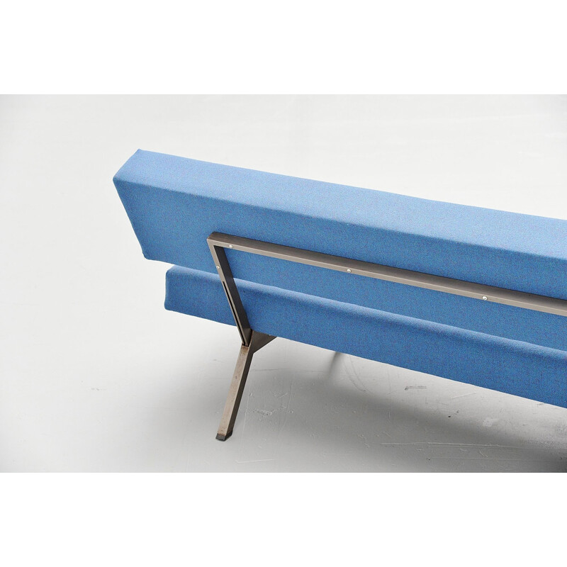 Vintage blue daybed sofa Dutch 1960