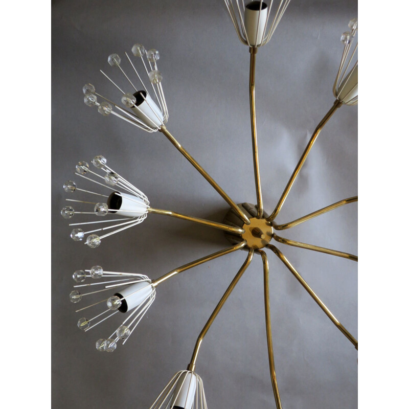 Vintage chandelier by Emil Stejnar for Rupert Nikoll, Austrian 1950s