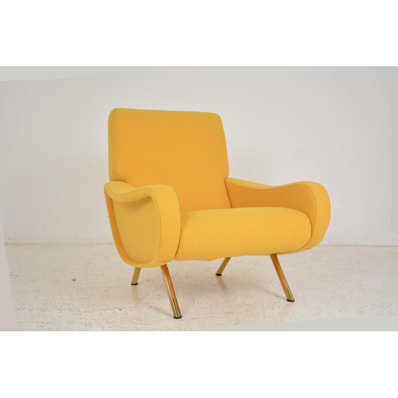 Vintage yellow armchair LADY by Marco ZANUSO