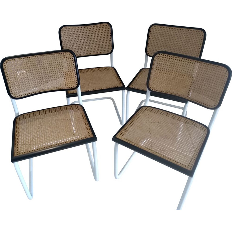 Suite of 4 Vintage Chairs Cesca B32 by Marcel Breuer 1990