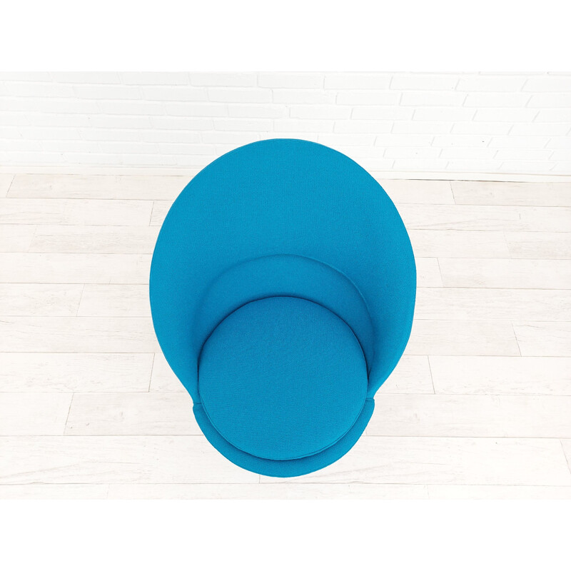 Vintage blue Cone chair by Verner Panton Danish 1970s