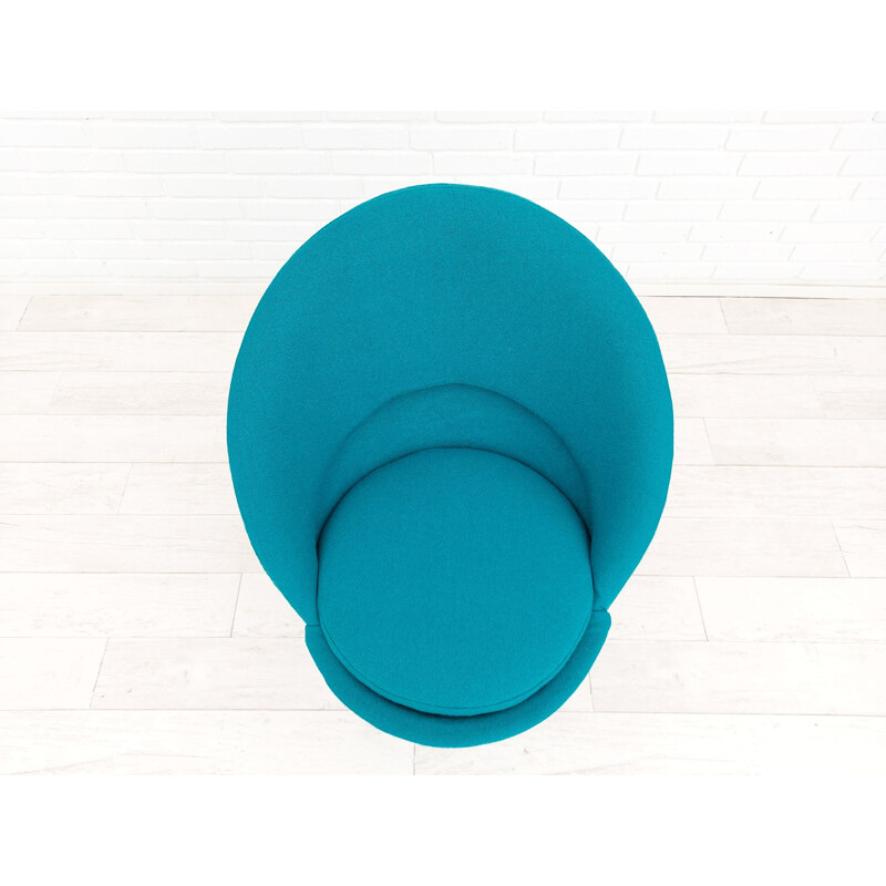 Fauteuil  "Cône" Vintage bleu turquoise par Verner Panton Danemark 1970