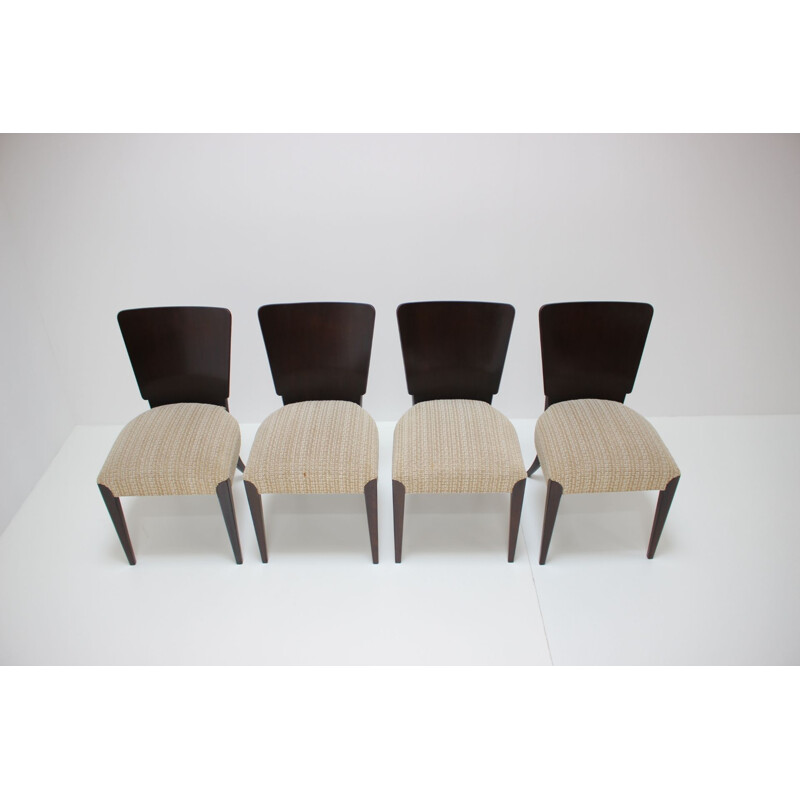 Set of 4 Vintage  dining chairs H-214 by Jindrich Halabala for UP Závody Art Deco