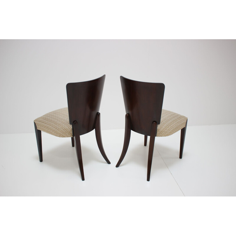 Set of 4 Vintage  dining chairs H-214 by Jindrich Halabala for UP Závody Art Deco
