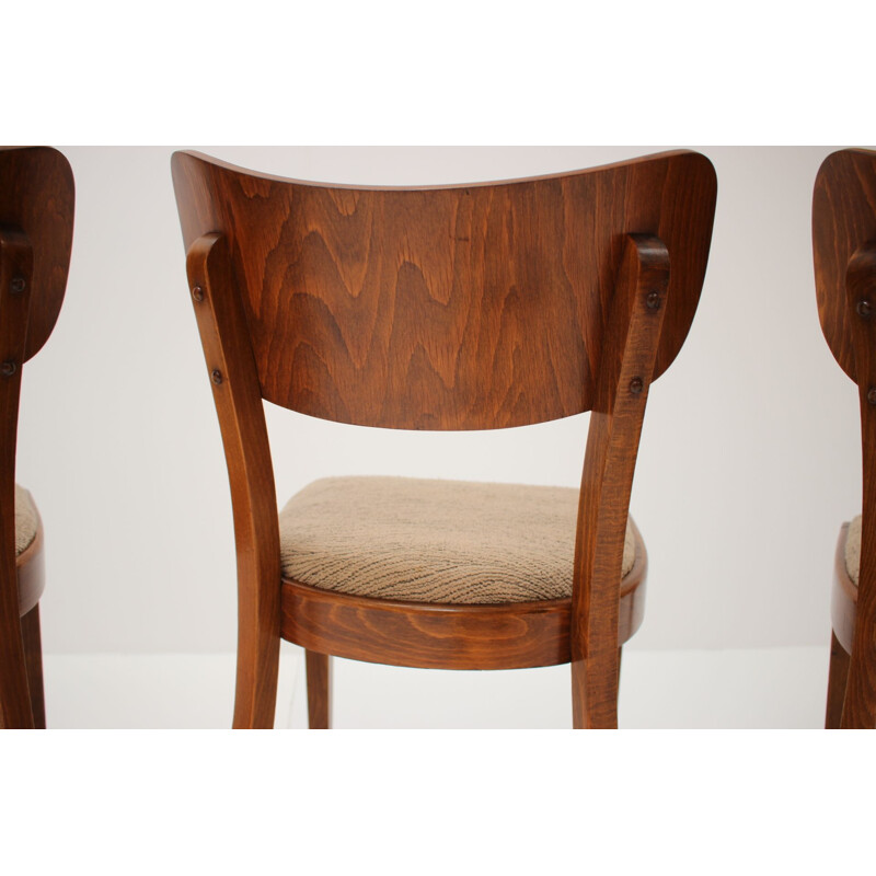 Conjunto de 4 cadeiras vintage por Jindřich Halabala 1960