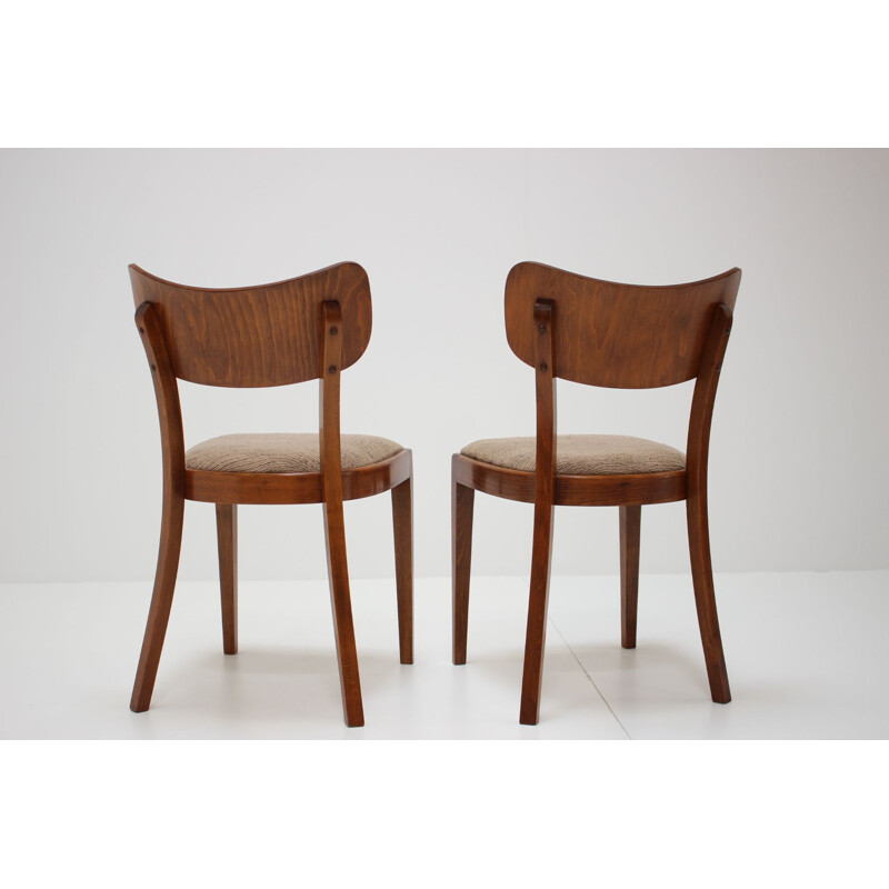 Ensemble de 4 chaises vintage par Jindřich Halabala 1960