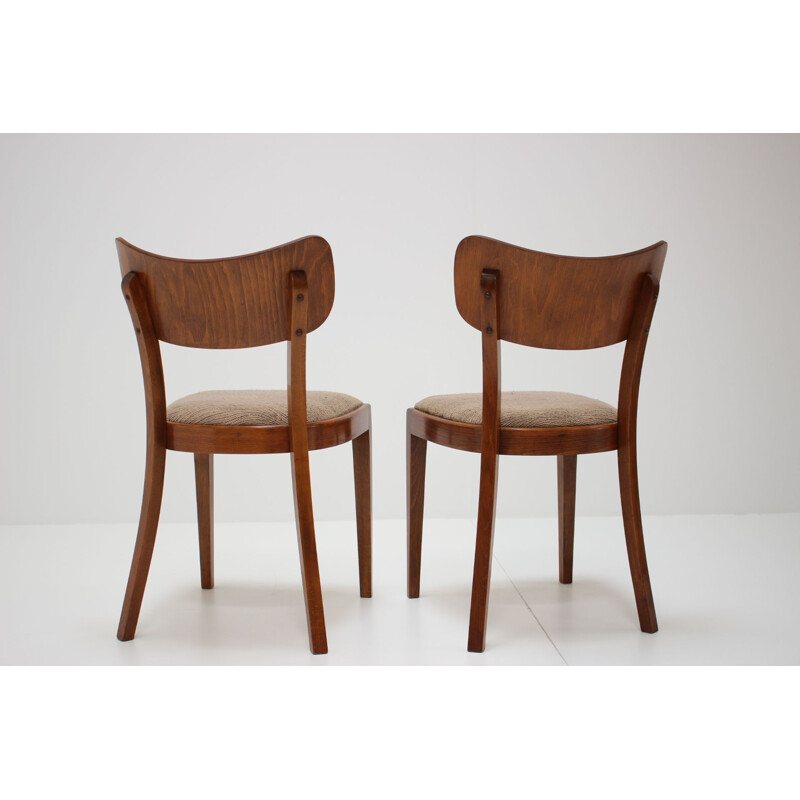 Set of 4 vintage dining chairs by Jindřich Halabala, 1960s