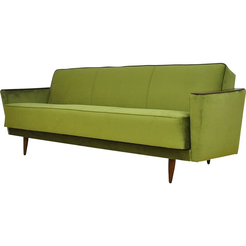 Mid-century velvet sofa daybed, 1960s