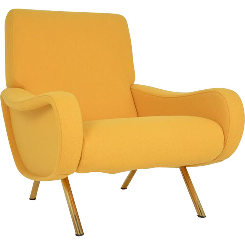 Vintage yellow armchair LADY by Marco ZANUSO