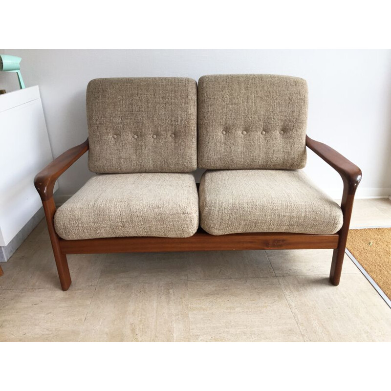 Vintage 2-seater Scandinavian sofa 1960