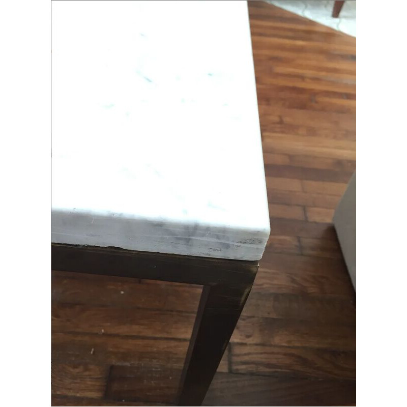 Vintage square marble coffee table by Florence Knoll, 1970