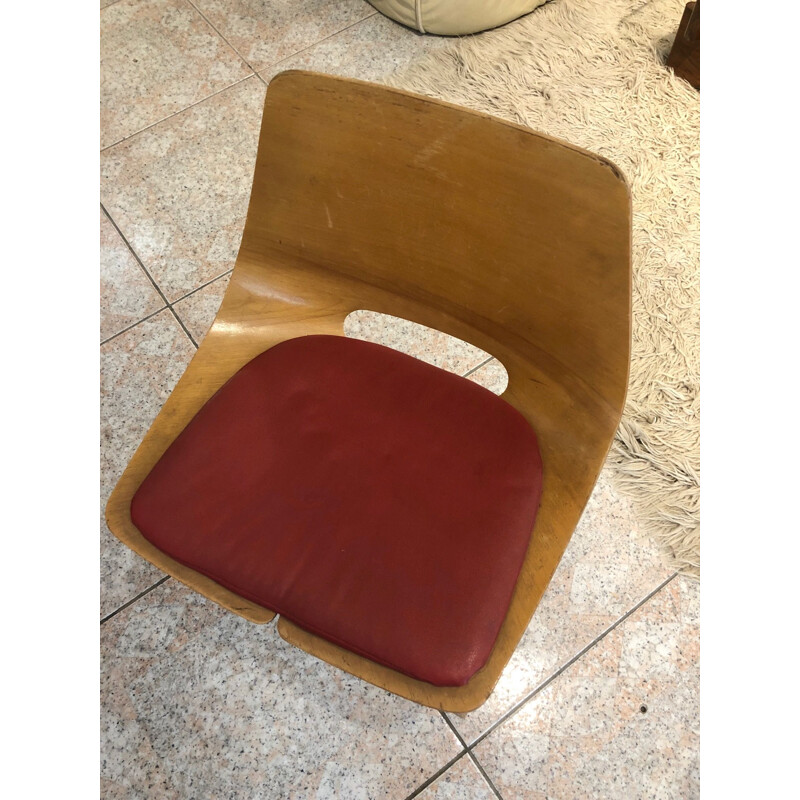 Vintage barrel chair Guariche stone