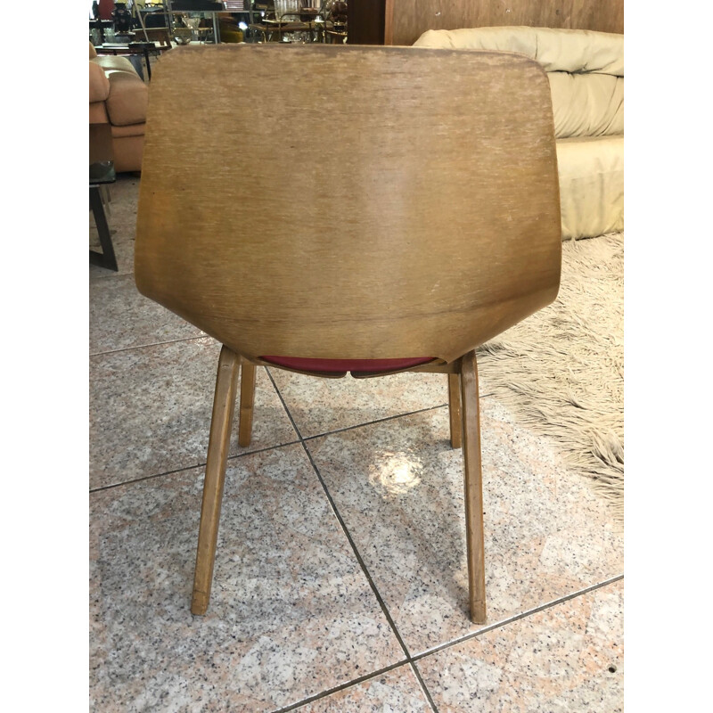 Vintage barrel chair Guariche stone