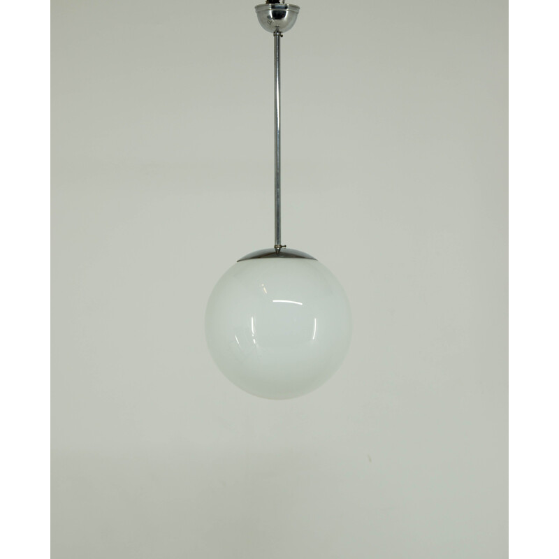 Lâmpada suspensa cromada minimalista Bauhaus, 1930