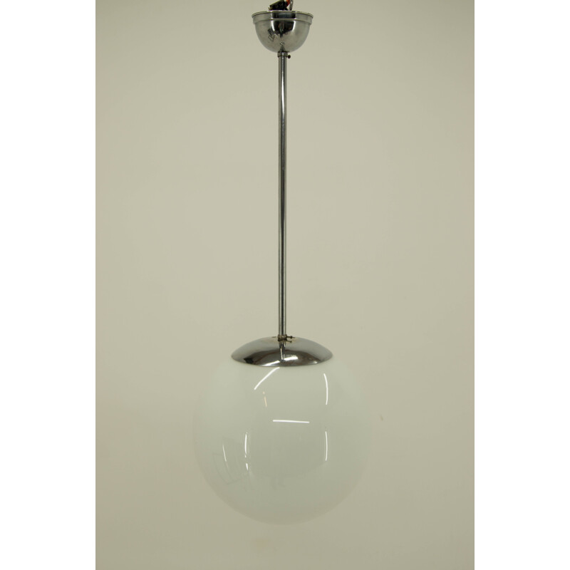 Lâmpada suspensa cromada minimalista Bauhaus, 1930