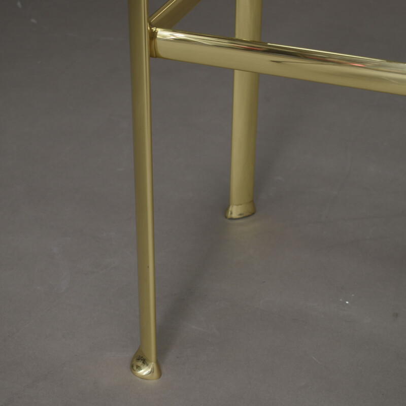 Vintage Console table in brass and glass by Mauro Lipparini Italy 1970