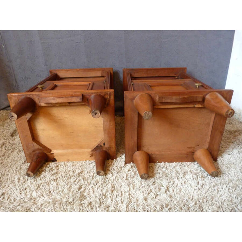 Pair of night stands in mahogany - 1950s