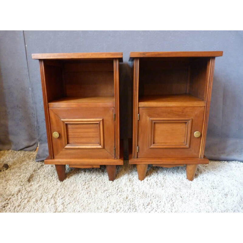 Pair of night stands in mahogany - 1950s